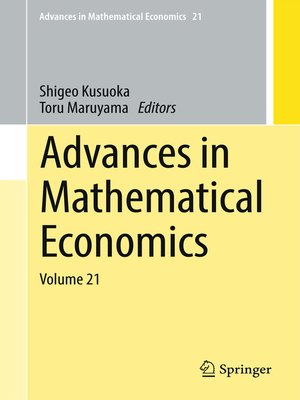 cover image of Advances in Mathematical Economics